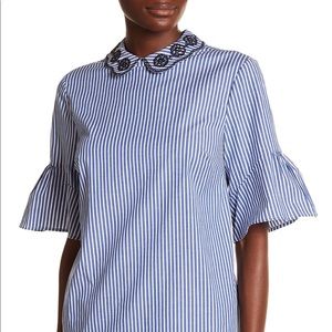 Embroidered collar shirt